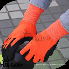 SRSAFETY CE Nitril sandig fertig Handschuh / 13G Nylon Handschuh / Schutzhandschuhe